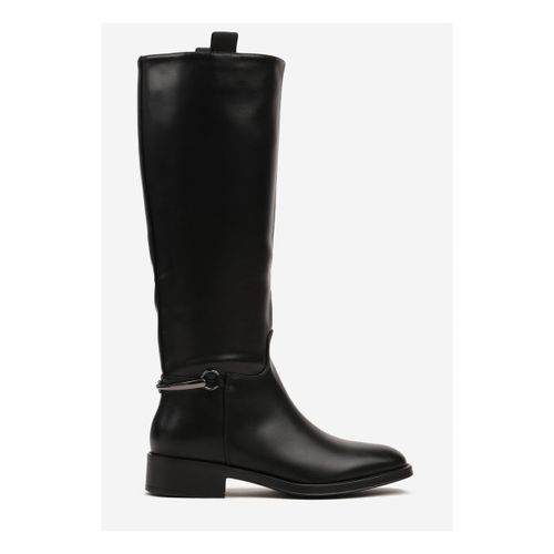 Bottes Bottes hautes plates avec chaînes, Noir - Vera Collection - Modalova