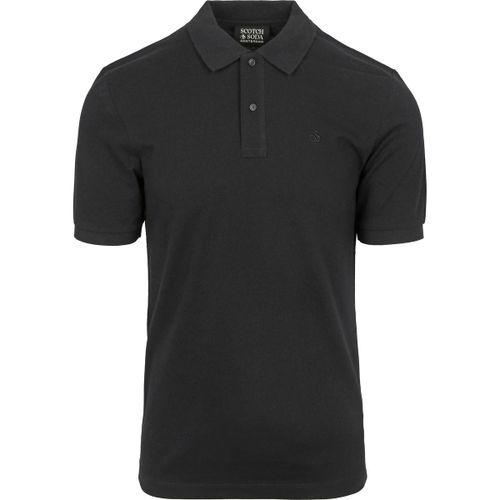T-shirt Core Piqué Polo Noir - Scotch & Soda - Modalova