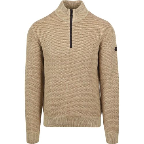 Sweatshirts Pull Demi-Zip Mélange Structure Beige - No Excess - Modalova