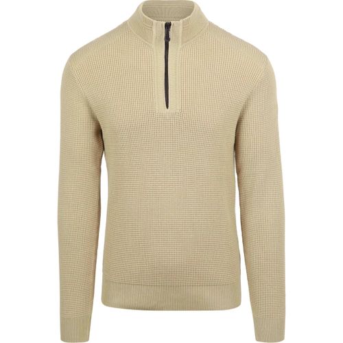 Sweatshirts Pull Demi-Zip Mélange Structure Beige - No Excess - Modalova