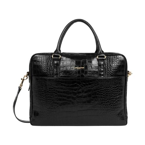 Porte document Sac porte documents Ref 44910 Noir Croco - LANCASTER - Modalova