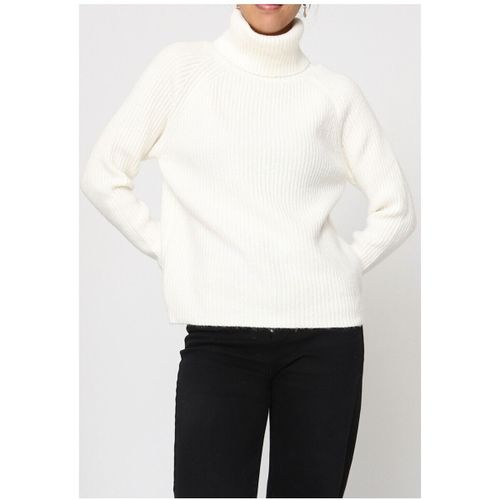 Pull Pull col Roulé Blanc F - Kebello - Modalova