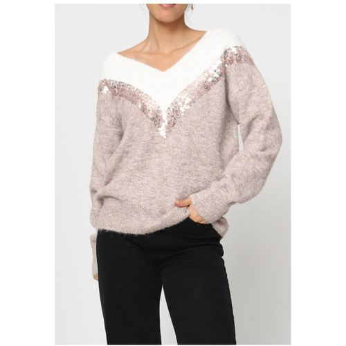 Pull Kebello Pull V F, Beige - Kebello - Modalova