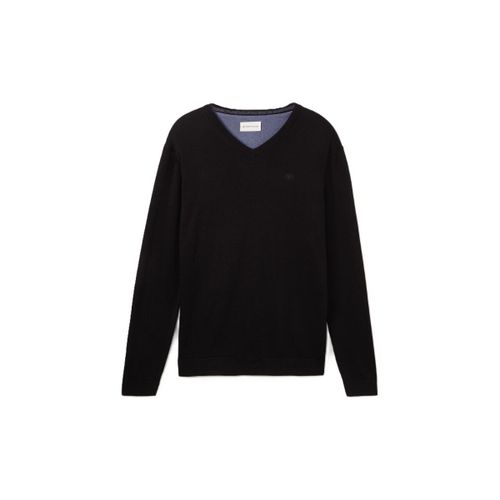 Pull Tom Tailor - Pull col v - noir - Tom Tailor - Modalova