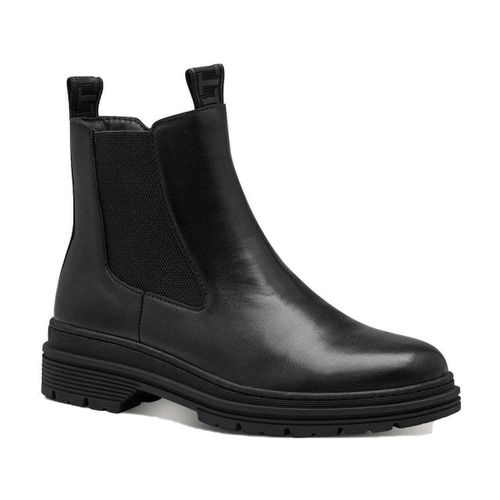 Bottines black leather casual closed chelsea booties - Tamaris - Modalova