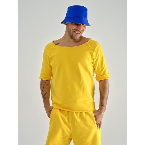 Sweatshirts SWEAT MANCHE COURTE COTON JAUNE - 12Ia - Modalova