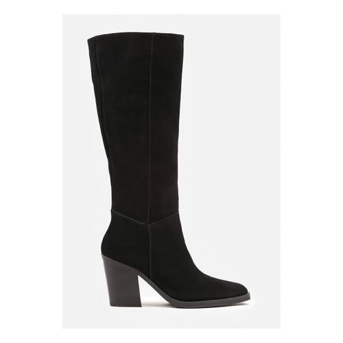 Bottes Bottes Noires à talon bloc, en cuir suédé - Vera Collection - Modalova