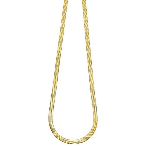 Collier Collier Style Maille Miroir Acier doré - Lotus - Modalova