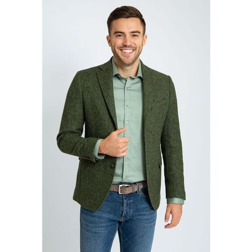 Veste Birds Eye Colbert Laine Merino Vert - Suitable - Modalova