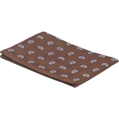 Accessoires Pochette de Costume Soie Paisley Marron - Suitable - Modalova