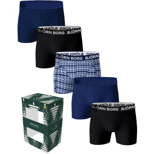 Caleçons Boxers Coton Stretch 5-Pack Bleu - Björn Borg - Modalova