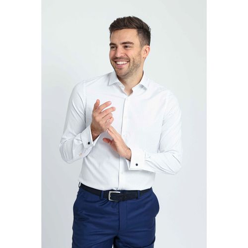 Chemise Chemise Twill Manchette Double Impression Blanche - Suitable - Modalova