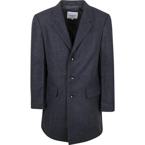 Veste Coat Laine Herringbone Marine - Mcgregor - Modalova