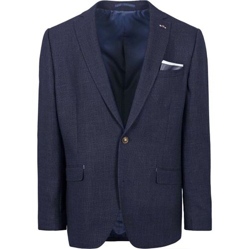 Veste Adapté Colbert Heleen Mélange Marine - Suitable - Modalova