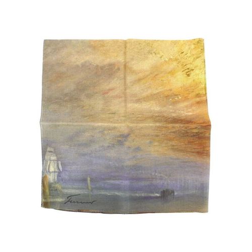 Echarpe Carré 90 Turner Fighting Temeraire - Brochier Soieries 1890 - Modalova