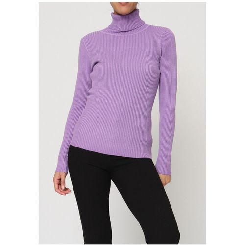 Pull Pull col Roulé Violet F - Kebello - Modalova