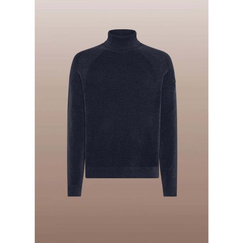 Sweat-shirt Pull col roulé marine en velours - Rrd - Roberto Ricci Designs - Modalova