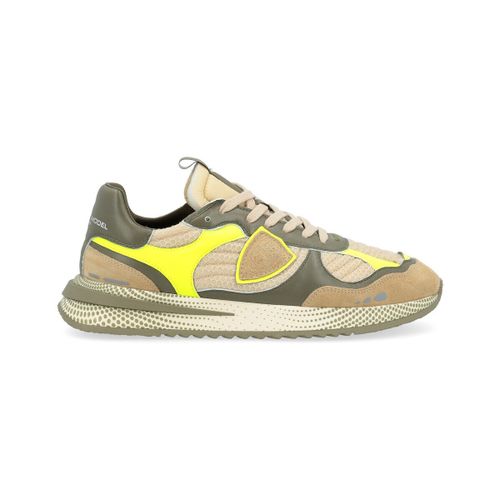 Baskets Baskets Olympique en maille et cuir vert - Philippe Model - Modalova