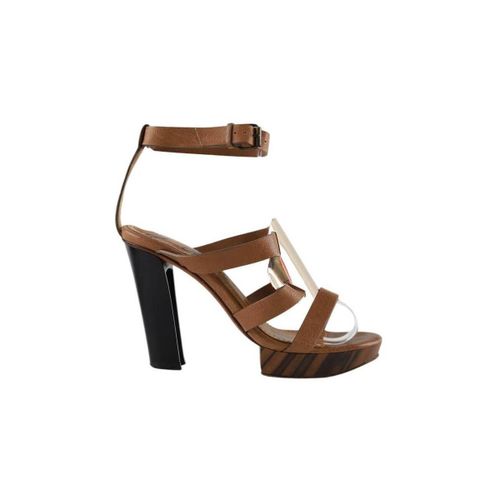 Chaussures escarpins Talons en cuir marron - Lanvin - Modalova