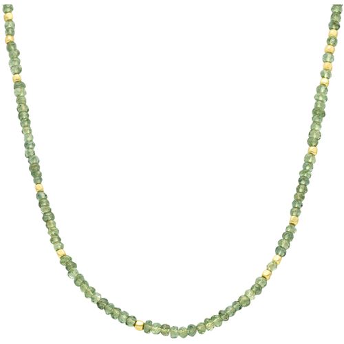 Collier Collier Argent Doré Perles Naturelles Aventurine Et Dorée - Orusbijoux - Modalova