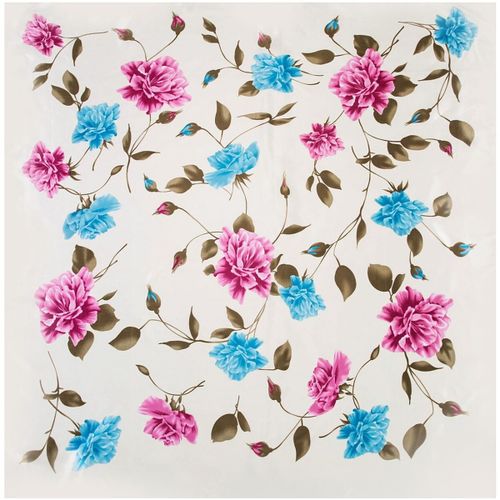 Echarpe Grand carré de Soie Flora White Zoé - Alberto Cabale - Modalova