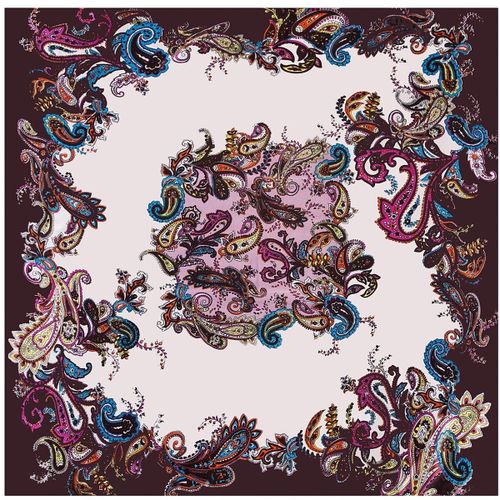 Echarpe Grand carré de Soie Purple white Zoé - Alberto Cabale - Modalova