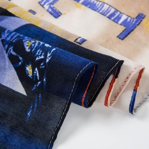 Echarpe Étole coton Red Blue US Athéna - Alberto Cabale - Modalova