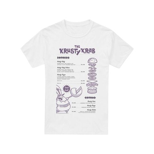 T-shirt Krusty Krab Menu - Spongebob Squarepants - Modalova