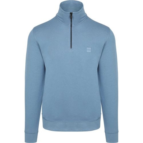 Sweatshirts Pull Zetrust Demi-Zip Bleu - BOSS - Modalova