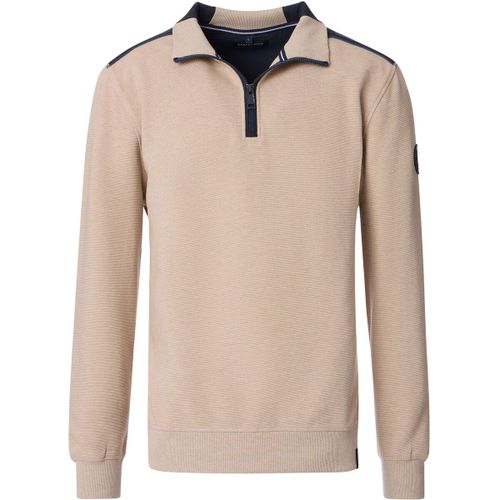 Sweatshirts Pull Demi-Zip Sweat Beige - Casamoda - Modalova