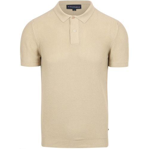 T-shirt Respect Polo Structure Knit Beige - Suitable - Modalova