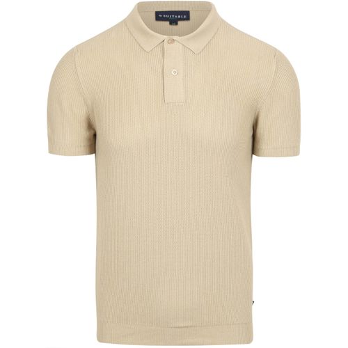 T-shirt Respect Polo Structure Knit Beige - Suitable - Modalova