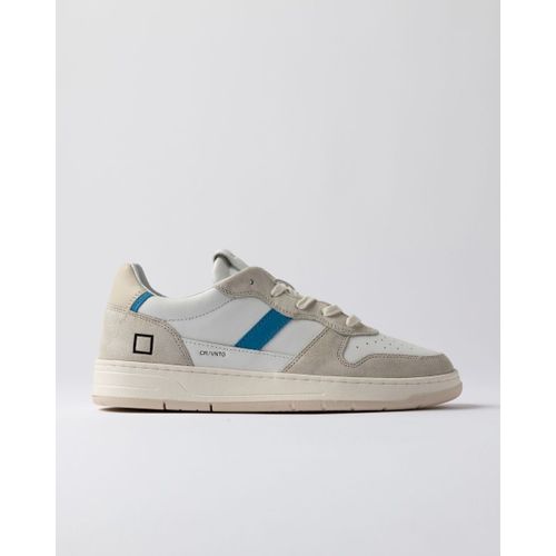 Baskets M421-C2-VC-WE COURT 2.0 VINTAGE CALF-WHITE/BLUETTE - D.A.T.E. - Modalova