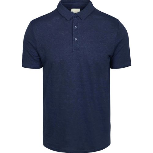 T-shirt Knowledge Polo Regular Linen Navy - Knowledge Cotton Apparel - Modalova