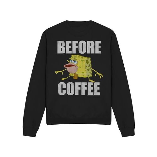Sweatshirts Before Coffee Meme - Spongebob Squarepants - Modalova
