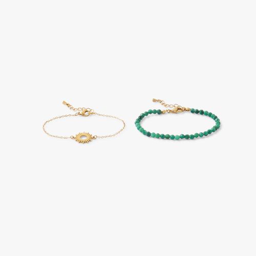 Bracelets Set de 2 bracelets soleil et pierres Acier - Lollipops - Modalova