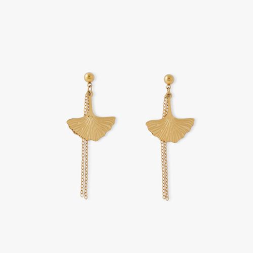 Boucles oreilles Boucles d'oreilles feuilles de ginkgo Acier - Lollipops - Modalova