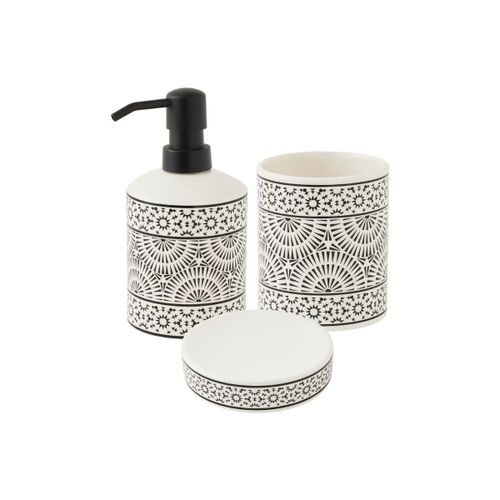 Accessoires beaute Set salle de bain à motifs 3 pièces porcelaine - Guy Levasseur - Modalova