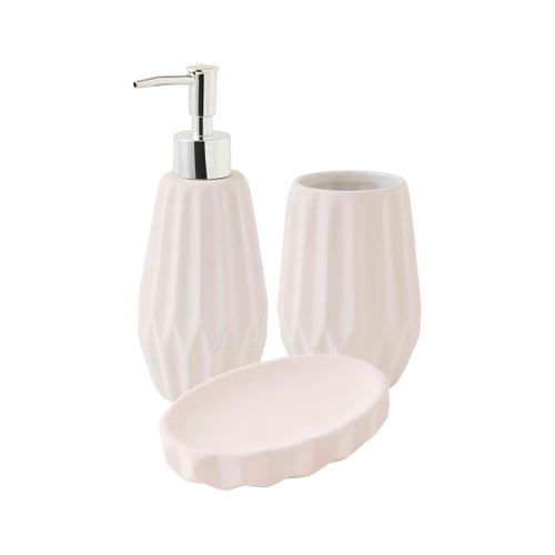 Accessoires beaute Set salle de bain à relief 3 pièces céramique - Guy Levasseur - Modalova