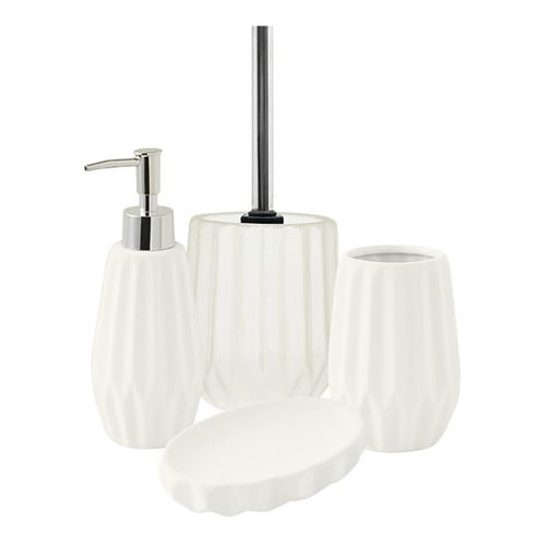 Accessoires beaute Set salle de bain à relief 4 pièces céramique - Guy Levasseur - Modalova