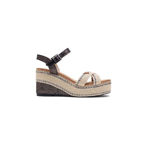 Sandales compensées Sandales compensées Espadrilles avec brides croisées, Noir - Vera Collection - Modalova