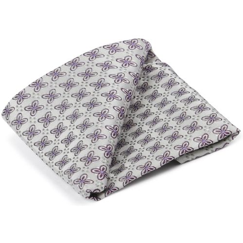 Accessoires Pochette de Costume Soie Fleurs Blanche - Suitable - Modalova
