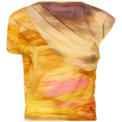 T-shirt Maille asymétrique rose - Pinko - Modalova