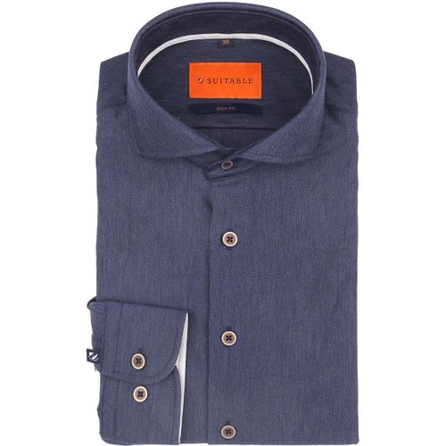 Chemise Chemise Herringbone Marine - Suitable - Modalova