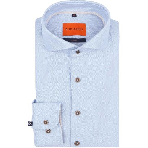 Chemise Chemise Herringbone Bleu Clair - Suitable - Modalova
