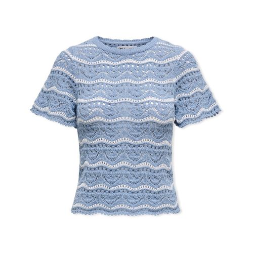 Pull Anna Sofia Life Knit - Forever Blue/Cloud Dancer - Only - Modalova
