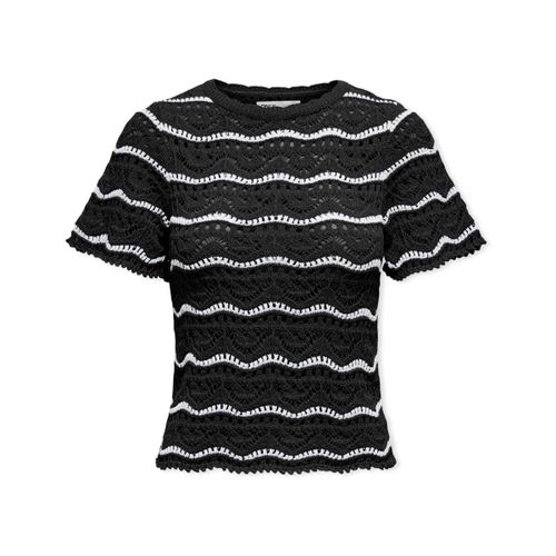 Pull Anna Sofia Life Knit - Black/Cloud Dancer - Only - Modalova