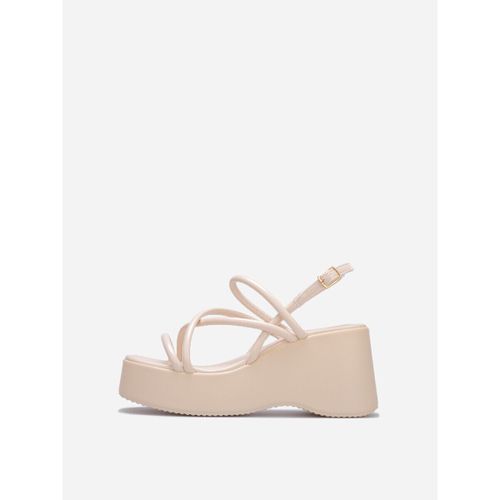 Sandales compensées Sandales, nu-pieds - Beige - La Modeuse - Modalova