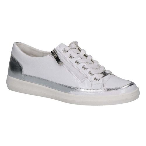 Baskets basses leisure trainers white silver - Caprice - Modalova