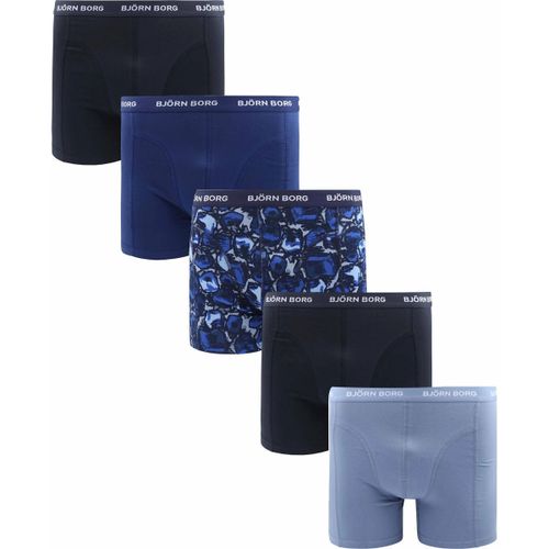 Caleçons Boxers Cotton Stretch 5-Pack Bleu - Björn Borg - Modalova